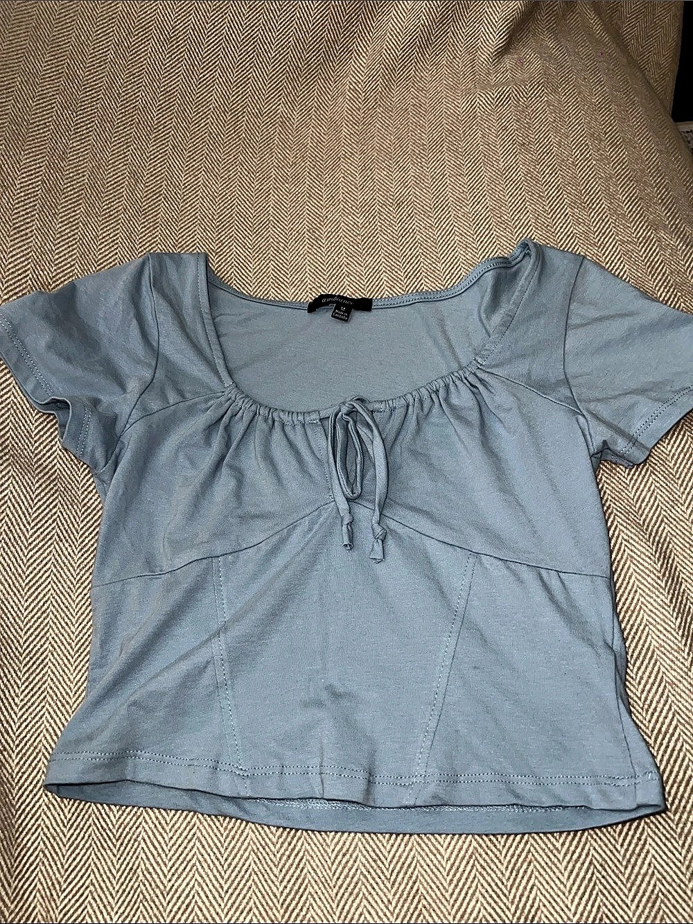 Ambiance Short Sleeve Top in Blue Like New